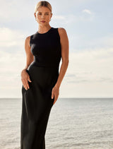 Alicia Sleeveless Satin Mix Knit Dress Forever New