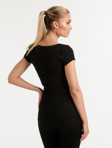 Cardi Cap Sleeve T-Shirt Forever New