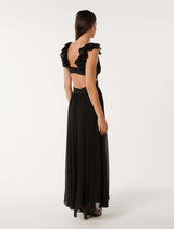 Selena Ruffle Shoulder Maxi Dress Forever New