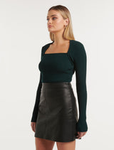 Jasmine Square Neck Knit Top Forever New