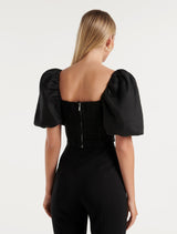 Briar Puff Sleeve Linen Top Forever New