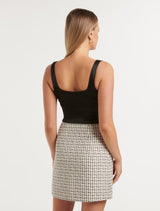 Casey Stretch Satin Bustier Top Forever New