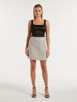 Casey Stretch Satin Bustier Top Forever New