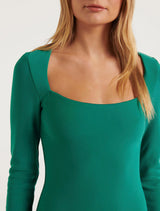 Sandra Square Neck Bodycon Midi Dress Forever New