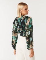 Odette Blouson Long Sleeve Blouse Forever New