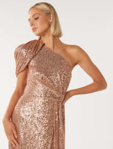 Liberty Wrap Cape Sequin Dress Forever New