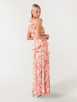 Bridie Halter Neck Ruffle Maxi Dress Forever New