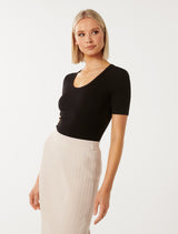 Avery Scoop Neck T-Shirt Forever New