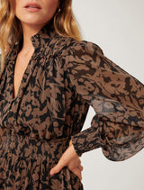 Adley Petite Ruffle Mini Dress Forever New