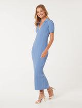 Paris Multi Rib Polo Knit Dress Forever New