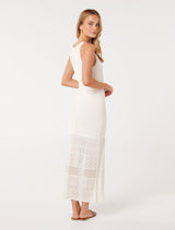 Adele Pointelle Knit Dress Forever New