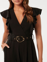 Jackie Flutter Sleeve Jumpsuit Forever New