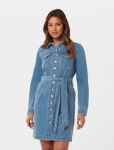 Taylor Denim Shirt Dress Forever New