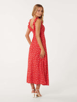 Alora Ruffle Neck Midi Dress Forever New