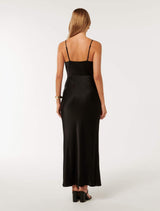 Lucy Satin Cowl Maxi Dress Forever New