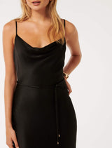 Lucy Satin Cowl Maxi Dress Forever New