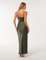 Lucy Satin Cowl Maxi Dress Forever New