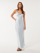 Lucy Satin Cowl Maxi Dress Forever New