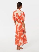 Loanne Petite Puff Sleeve Midi Dress Forever New