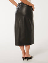 Elodie Vegan Leather Midaxi Skirt Forever New
