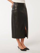 Elodie Vegan Leather Midaxi Skirt Forever New