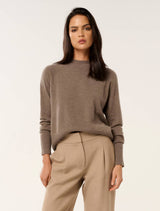 Ava Cashmere Blend Jumper Pecan Forever New