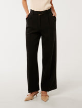 Mariam Belted Wide Leg Pants Black Forever New