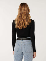 Winona Rib Long Sleeve Top Forever New