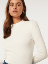 Winona Rib Long Sleeve Top Forever New