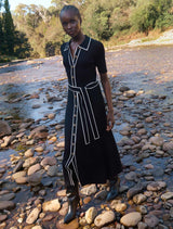 Cindy Tipped Short Sleeve A-Line Dress Forever New