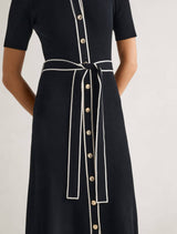 Cindy Tipped Short Sleeve A-Line Dress Forever New