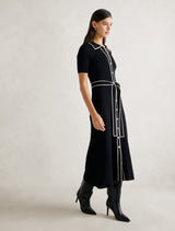 Cindy Tipped Short Sleeve A-Line Dress Forever New