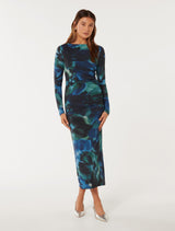 Loretta Ruched Jersey Midi Dress Forever New