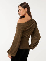 Cynthia Tipped Shoulder Top Forever New