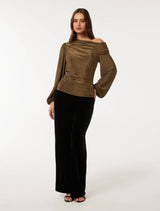 Cynthia Tipped Shoulder Top Forever New