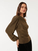 Cynthia Tipped Shoulder Top Forever New