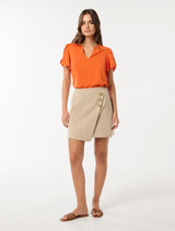 Mila Petal Sleeve Top Forever New