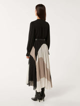 Milan Belted Pleat Midi Dress Forever New