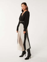 Milan Belted Pleat Midi Dress Forever New