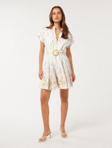 Anne-Marie Printed Skater Mini Dress Forever New