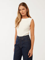 Francis Boat Neck Tank Top Forever New