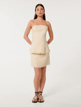 Kora Fringed Edge Mini Skirt Forever New