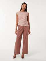 Abby Sheer Ruched Top