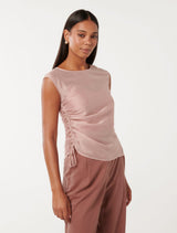 Abby Sheer Ruched Top
