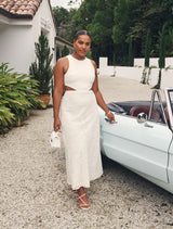 Sage Sleeveless Broderie Midi Dress Forever New