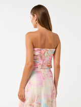 Laia Tucked Strapless Top