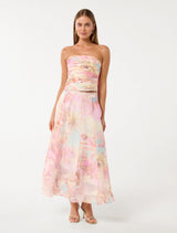 Laia Tucked Strapless Top