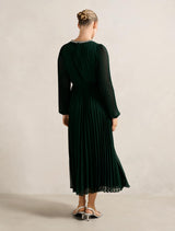 Zelda Embellished Pleat Midi Dress Forever New