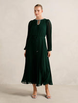 Zelda Embellished Pleat Midi Dress Forever New