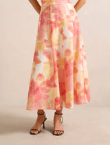 Laia Midi Skirt Sunset Vida Co-Ord Forever New